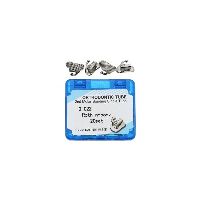 Tubo bucal solo Roth 0.022 2nd Molar de la vinculación dental ortodóntica 20 set / caja