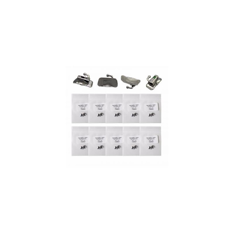 5 kits Tubos bucales de ortodoncia dentales 1st 2nd Molar Bondable MBT Roth Slot 022
