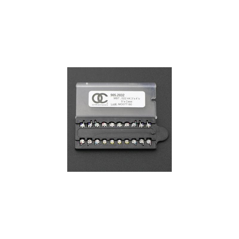 50 Paquetes Dental Ortodóntico OC MIM Brackets Metálicos Tirantes Mini MBT 022 345 Ganchos