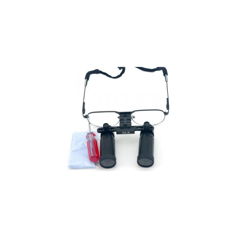 Ymarda 6.0X 420mm Lupas binoculares para odontólogos y cirujanos médico Armature en métal