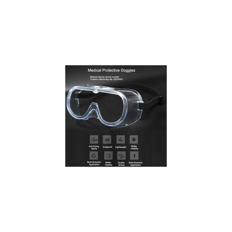 5Pcs Gafas de seguridad medicadas Protección contra Salpicaduras con Lentes Antiniebla que Bloquean Saliva y Polvo