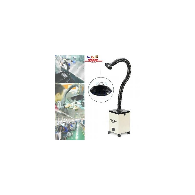 Extractor de humos de soldadura portátil Filtro de humo de soldadura de cabezal flexible Absorbedor de un solo cabezal MS80