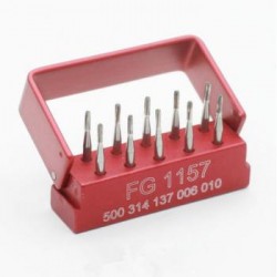 10Pcs Fresas de carburo de tungsteno para alta velocidad pieza de mano FG1157