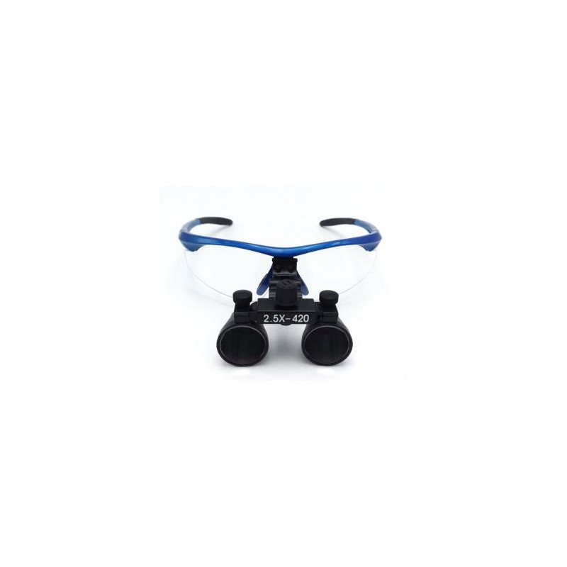 Lupa binocular médica quirúrgica dental 2.5X420mm vidrio óptico DY-101