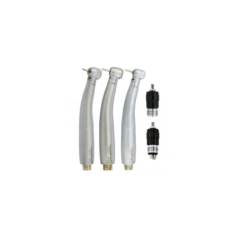 YUSENDENT CX207-F-PQ E-Generador Pieza De Mano Alta Velocidad Led 2/4 Agujeros con Acoplador Compatible NSK