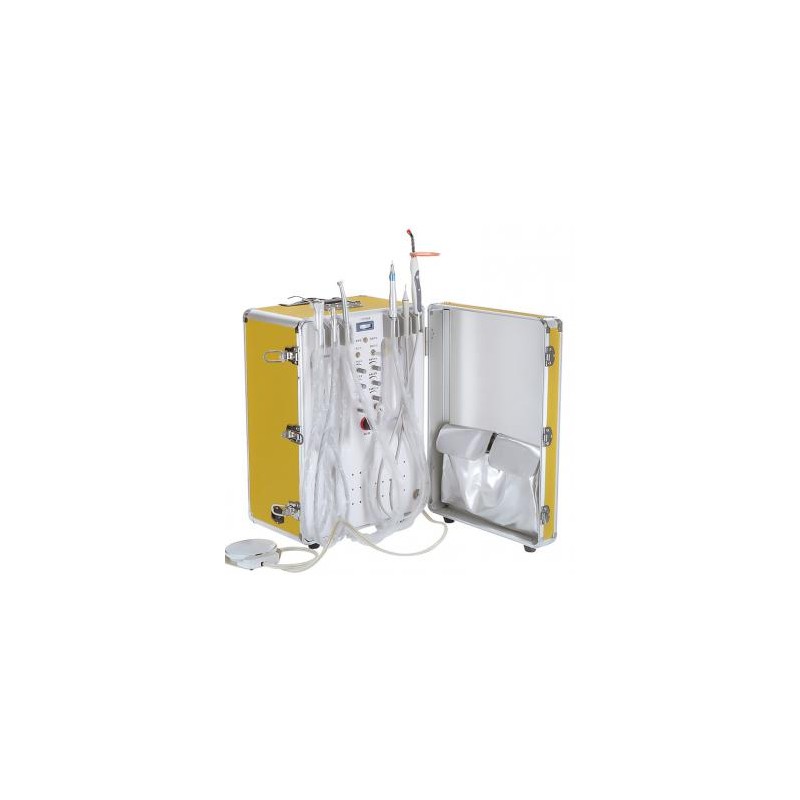 XS-341 Unidad de turbina dental móvil portátil con compresor + lámpara de polimerizar + escalador